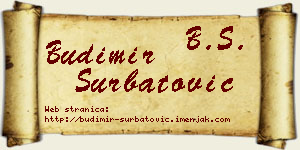 Budimir Šurbatović vizit kartica